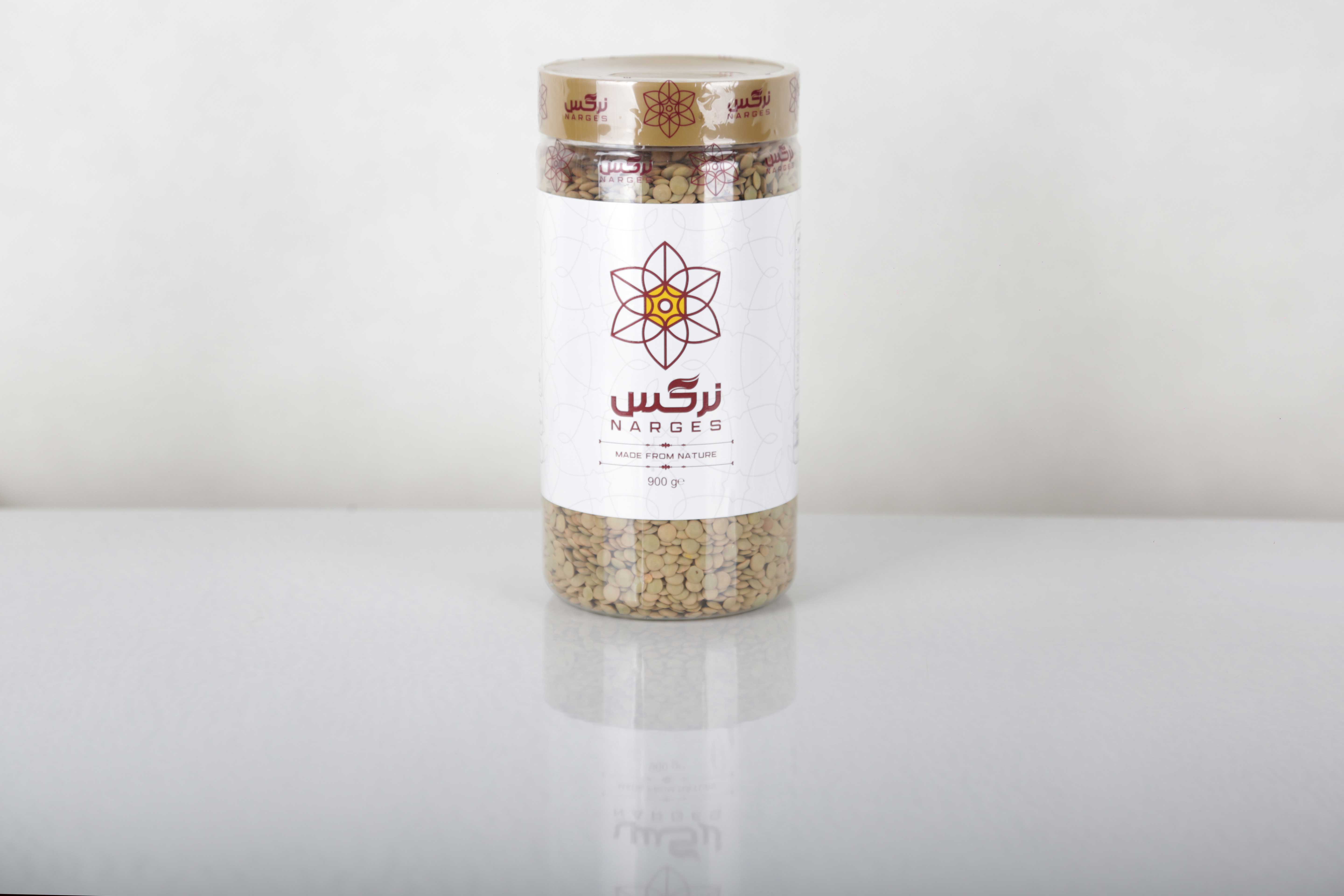 عدس ۹۰۰ گرم (بطری)